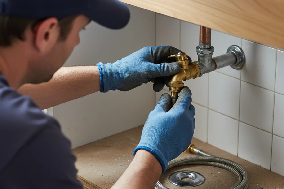 Shutoff valve and fitting work during Emergency Plumbing in Sioux Rapids